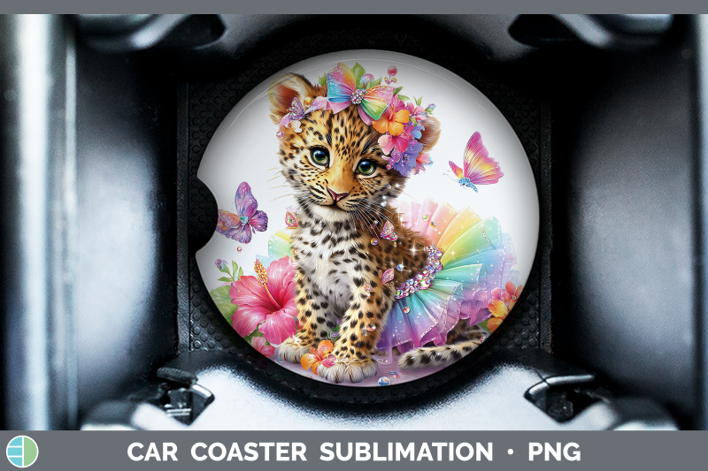 leopard-car-coaster-wild-cats-rainbow-summer-sublimation-dri