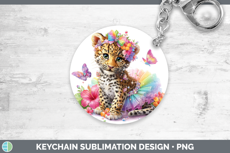 leopard-keychain-wild-cats-rainbow-summer-sublimation-keyrin