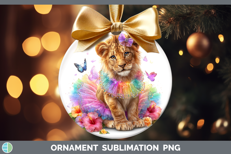 lion-ornament-wild-cats-rainbow-summer-sublimation-bauble-de