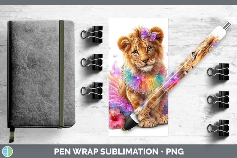 lion-pen-wrap-wild-cats-rainbow-summer-sublimation-pen-desig