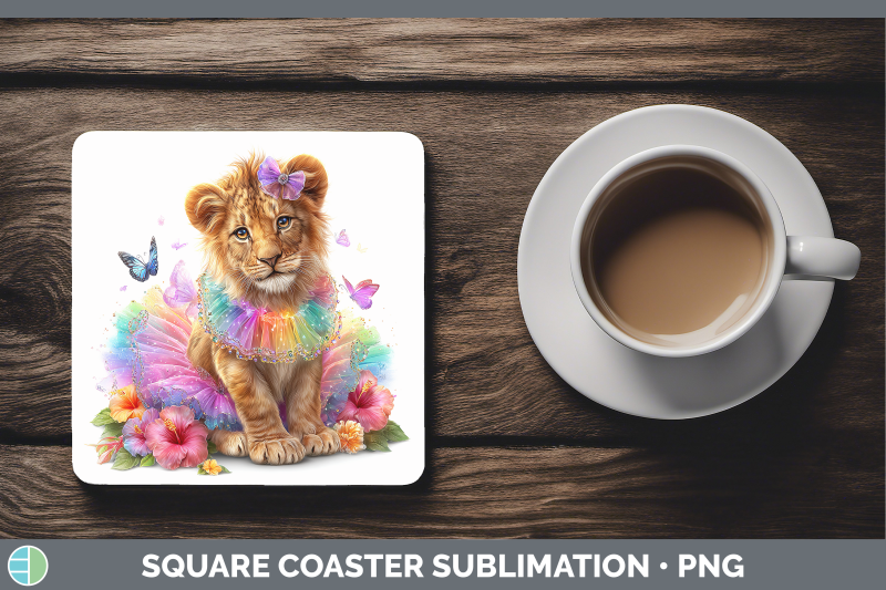 lion-square-coaster-wild-cats-rainbow-summer-sublimation-dri