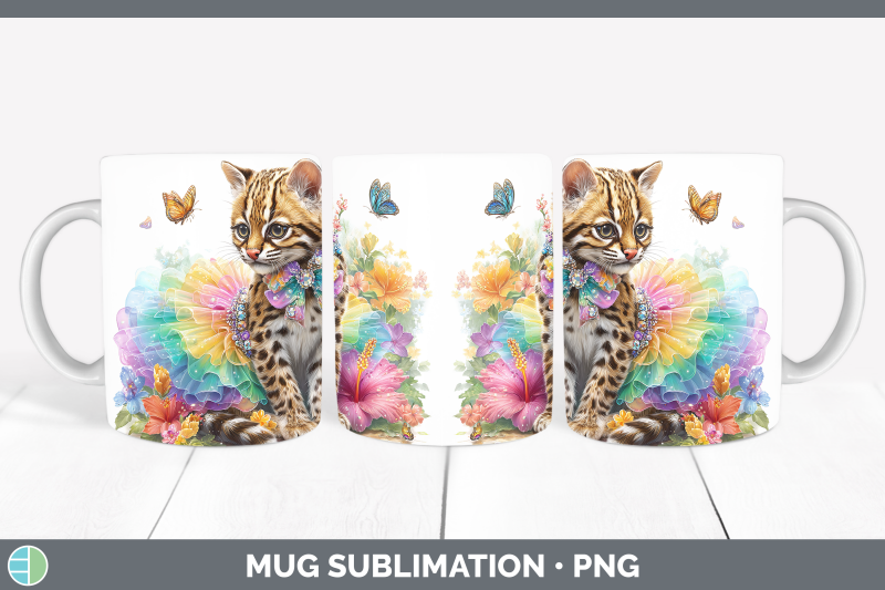 margay-cat-mug-wrap-wild-cats-rainbow-summer-sublimation-cof