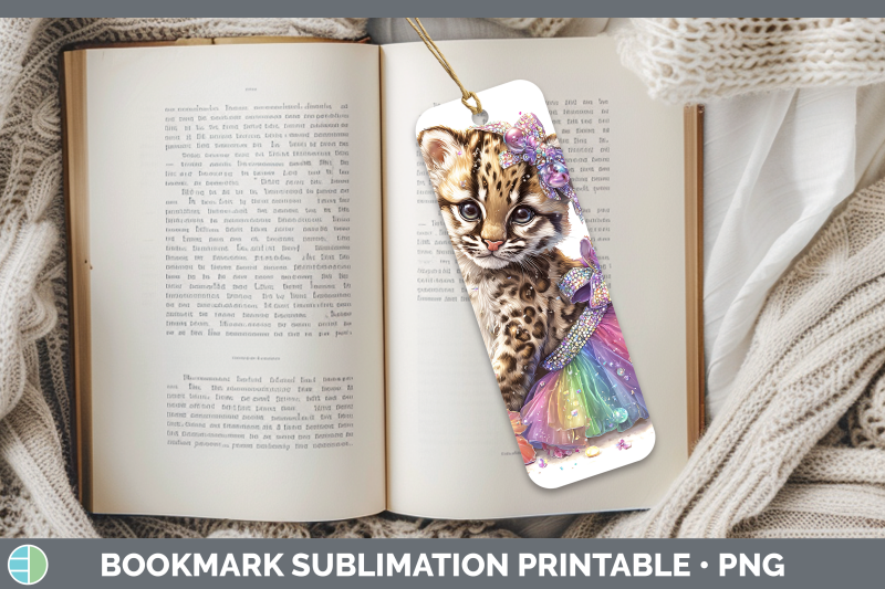 ocelot-bookmark-wild-cats-rainbow-summer-sublimation-printab