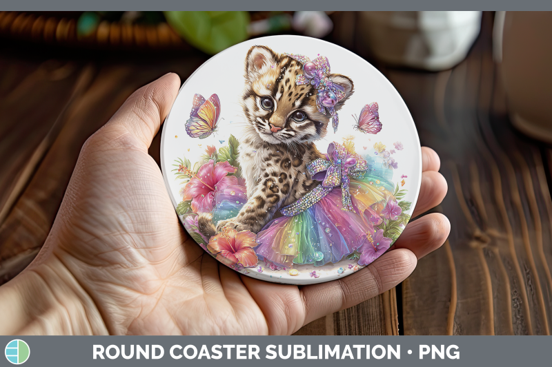 ocelot-round-coaster-wild-cats-rainbow-summer-sublimation-co
