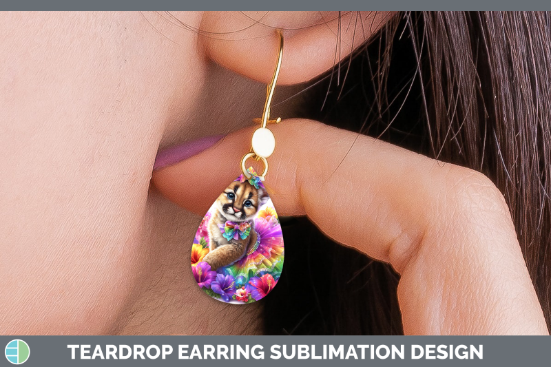 puma-concolor-teardrop-earrings-wild-cats-rainbow-summer-sub