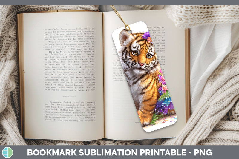 tiger-bookmark-wild-cats-rainbow-summer-sublimation-printabl