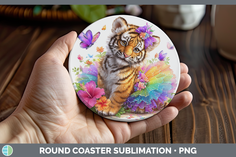 tiger-round-coaster-wild-cats-rainbow-summer-sublimation-coa