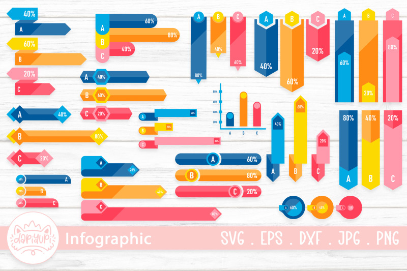 business-data-market-infographic-element-bundle