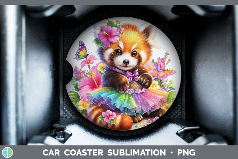 red-panda-car-coaster-safari-rainbow-summer-sublimation-drin