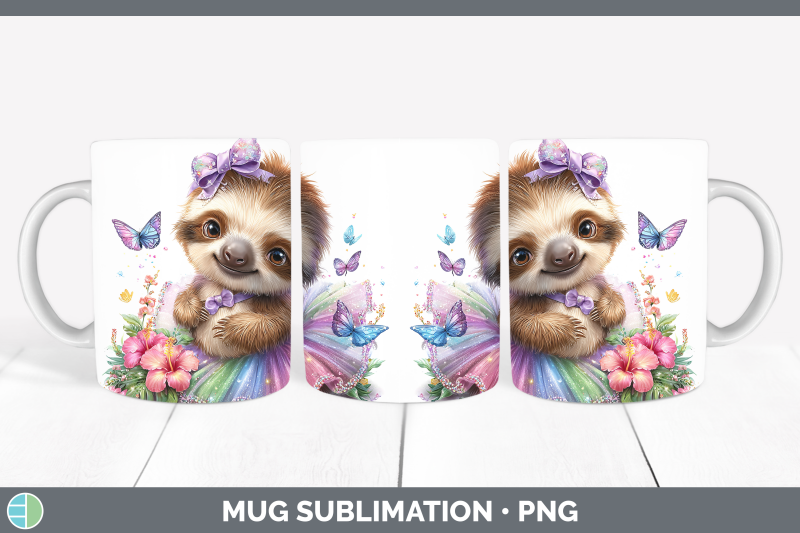sloth-mug-wrap-safari-rainbow-summer-sublimation-coffee-cup