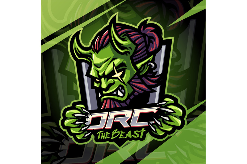 orc-the-beast-esport-mascot-logo-design
