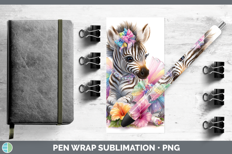 zebra-pen-wrap-safari-rainbow-summer-sublimation-pen-designs