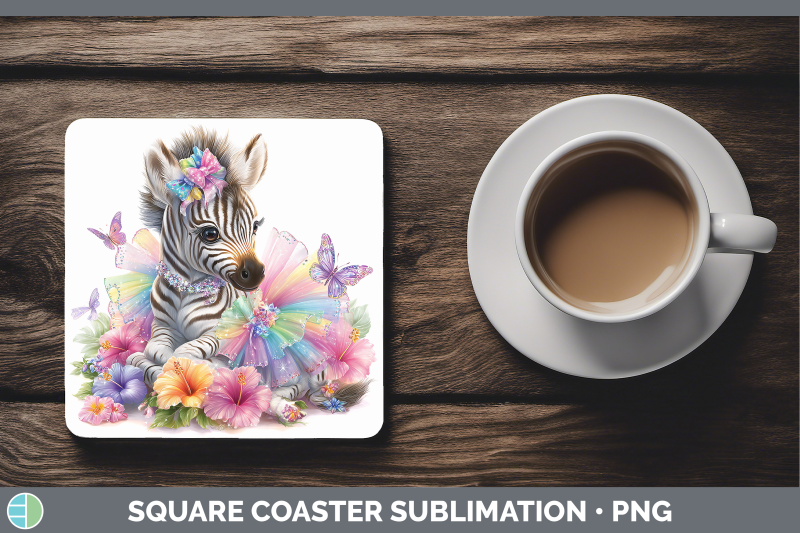 zebra-square-coaster-safari-rainbow-summer-sublimation-drink