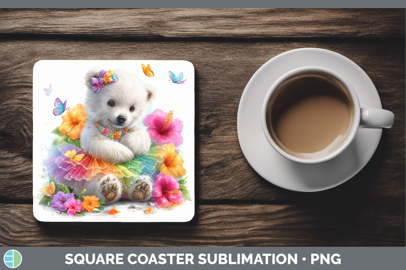polar-bear-square-coaster-safari-rainbow-summer-sublimation