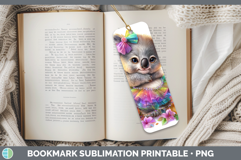 koala-bookmark-safari-rainbow-summer-sublimation-printable-d