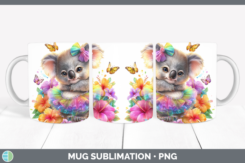 koala-mug-wrap-safari-rainbow-summer-sublimation-coffee-cup