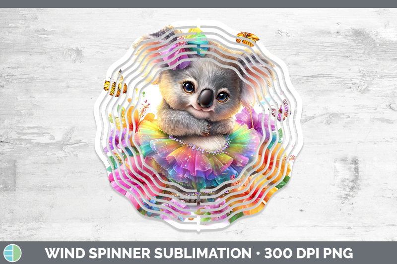 koala-wind-spinner-safari-rainbow-summer-sublimation-spinner