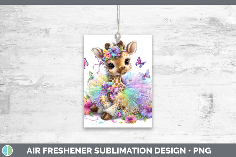 giraffe-air-freshener-safari-rainbow-summer-sublimation-car