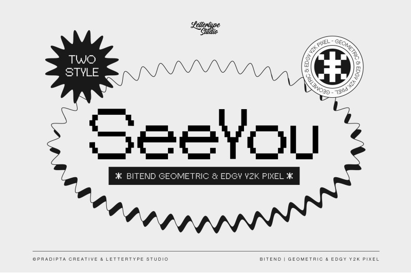 bitend-geometric-edgy-y2k-pixel-font