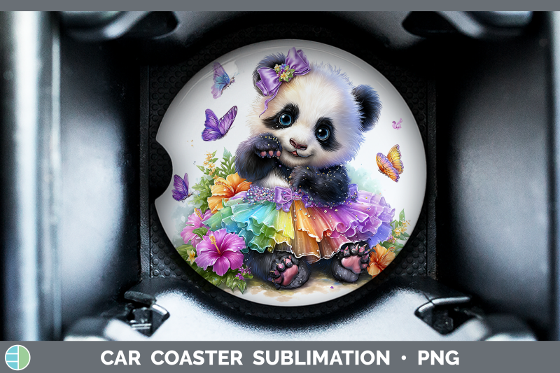 panda-bear-car-coaster-safari-rainbow-summer-sublimation-dri