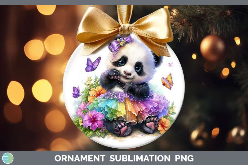 panda-bear-ornament-safari-rainbow-summer-sublimation-bauble
