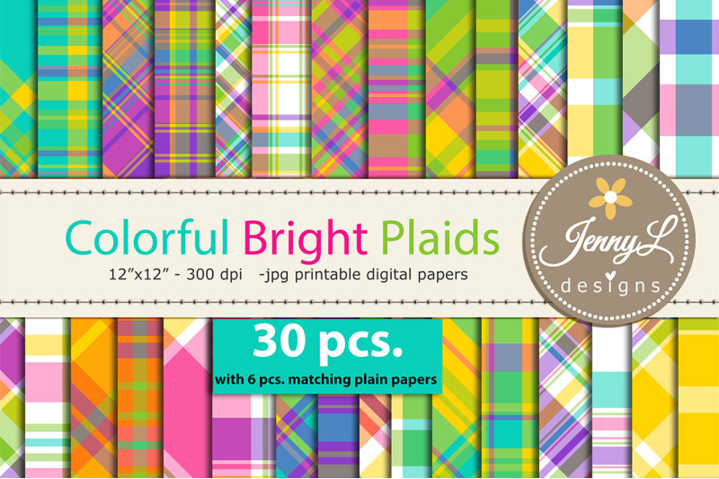 colorful-bright-plaids-digital-papers