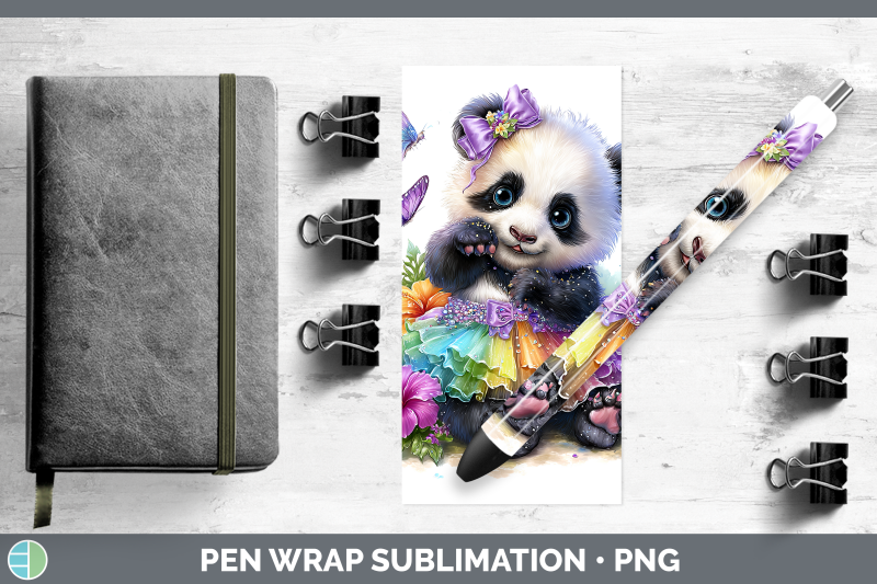 panda-bear-pen-wrap-safari-rainbow-summer-sublimation-pen-de