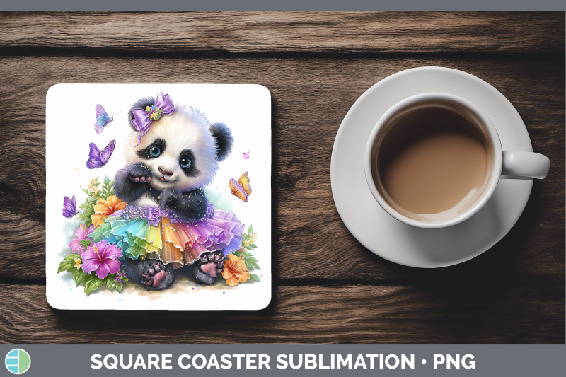 panda-bear-square-coaster-safari-rainbow-summer-sublimation