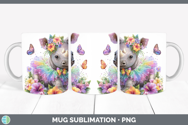 rhino-mug-wrap-safari-rainbow-summer-sublimation-coffee-cup