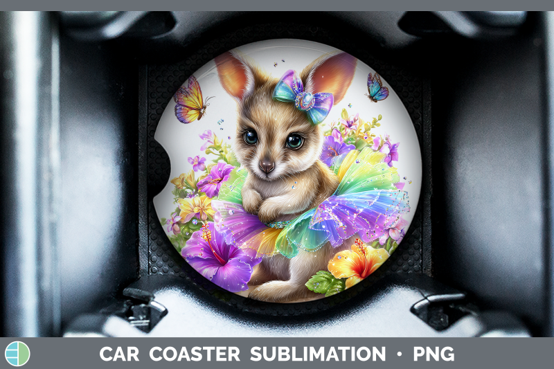 kangaroo-car-coaster-safari-rainbow-summer-sublimation-drink