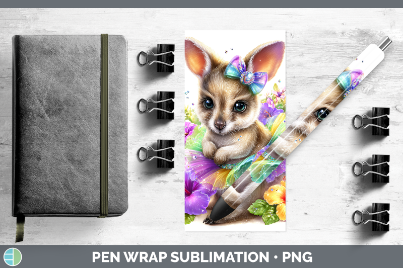 kangaroo-pen-wrap-safari-rainbow-summer-sublimation-pen-desi