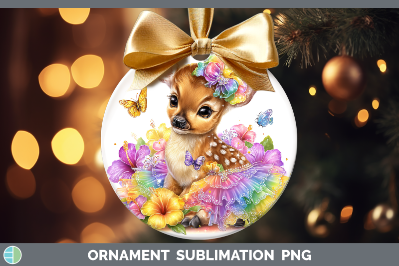 impala-ornament-safari-rainbow-summer-sublimation-bauble-des