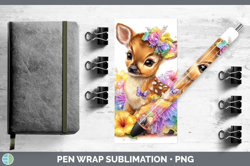 impala-pen-wrap-safari-rainbow-summer-sublimation-pen-design