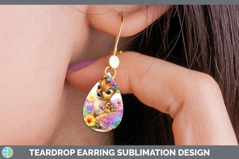 impala-teardrop-earrings-safari-rainbow-summer-sublimation-e