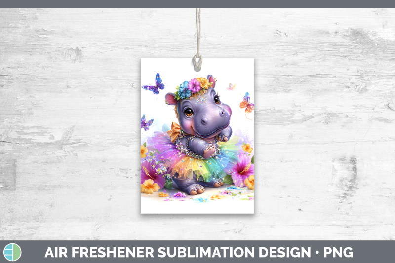 hippo-air-freshener-safari-rainbow-summer-sublimation-car-sc