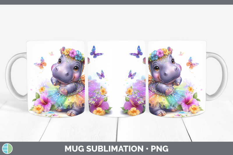 hippo-mug-wrap-safari-rainbow-summer-sublimation-coffee-cup