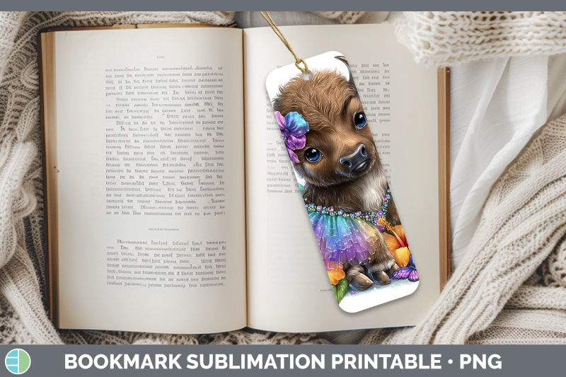 buffalo-bookmark-safari-rainbow-summer-sublimation-printable