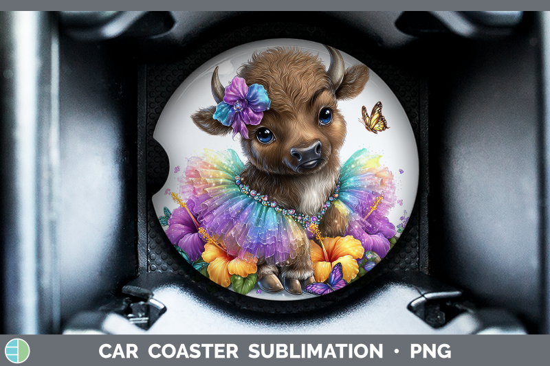 buffalo-car-coaster-safari-rainbow-summer-sublimation-drink