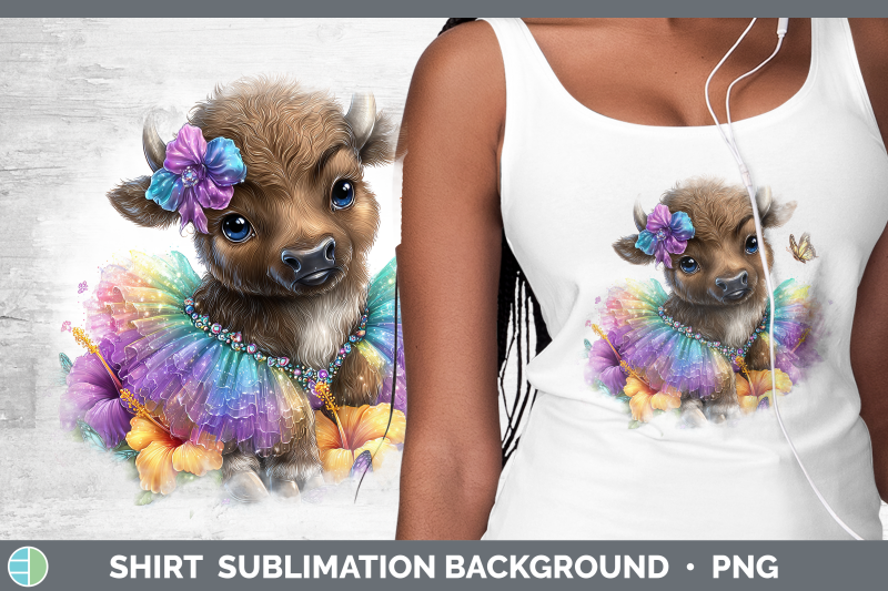buffalo-shirt-safari-rainbow-summer-sublimation-background-d