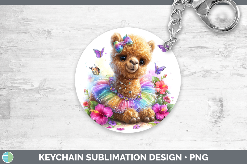 camel-keychain-safari-rainbow-summer-sublimation-keyring-des