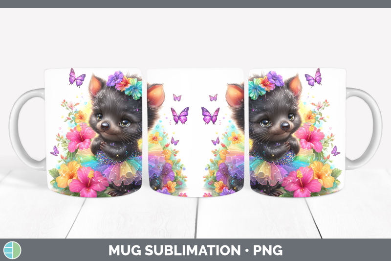 tasmanian-devil-mug-wrap-safari-rainbow-summer-sublimation-c