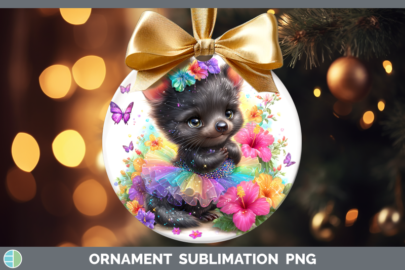 tasmanian-devil-ornament-safari-rainbow-summer-sublimation-b