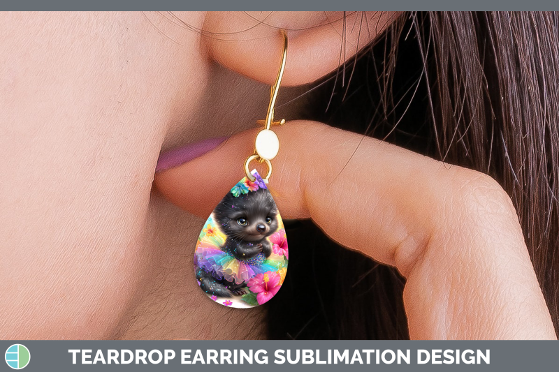 tasmanian-devil-teardrop-earrings-safari-rainbow-summer-subl