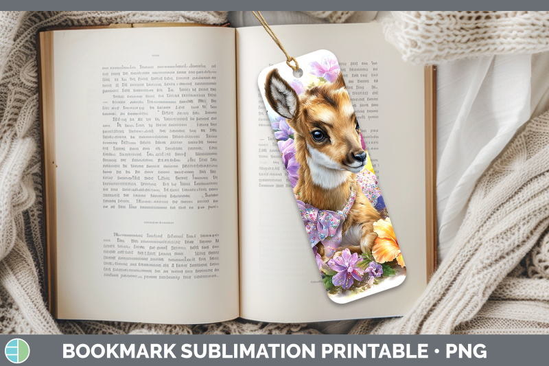 antelope-bookmark-safari-rainbow-summer-sublimation-printabl