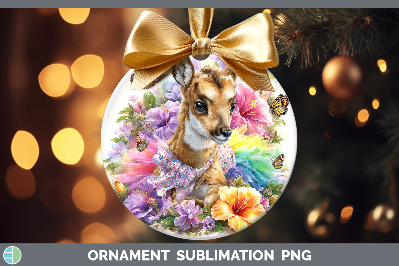 antelope-ornament-safari-rainbow-summer-sublimation-bauble-d