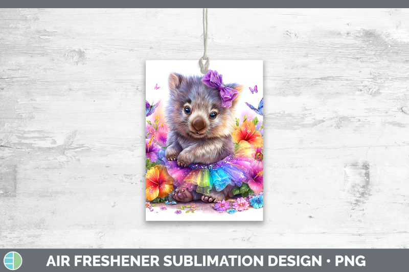 wombat-air-freshener-safari-rainbow-summer-sublimation-car-s