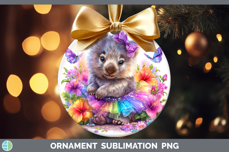 wombat-ornament-safari-rainbow-summer-sublimation-bauble-des