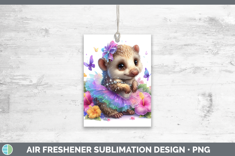 pangolin-air-freshener-safari-rainbow-summer-sublimation-car