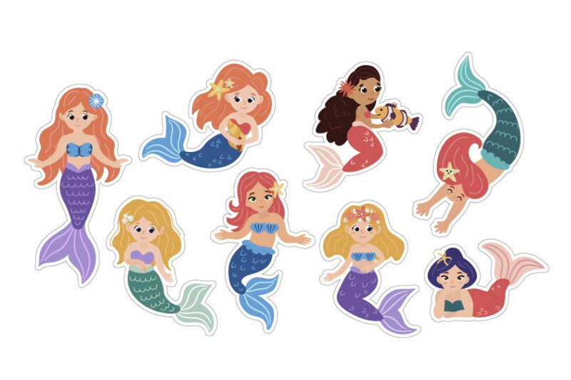 little-mermaids-printable-stickers-cricut-design