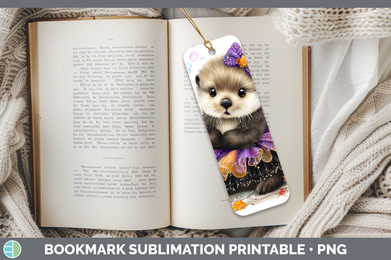 sea-otter-bookmark-sea-halloween-sublimation-printable-desig